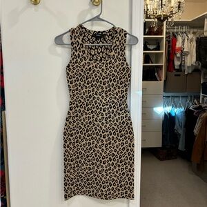 Theory stretch leopard print dress